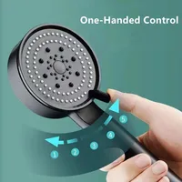 5 Modes Shower Head Adjustable High Pressure Water Saving Shower Head Water Massage Shower Head Hook Hose Bathroom Accessories 5