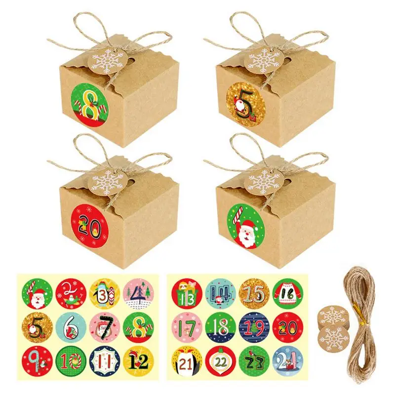 

Christmas Advent Calendar Boxes 24 Days DIY Advent Calendar Boxes Paper Advent Countdown Gift Boxes Christmas Home Decor