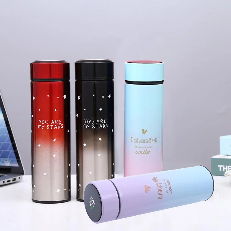500ml Thermos Bottle Cup Smart Temperature Display Portable Thermos