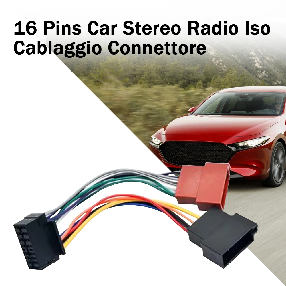 Cablaggio radio stereo for auto da 16 pin ISO for Alpine JVC Radio a