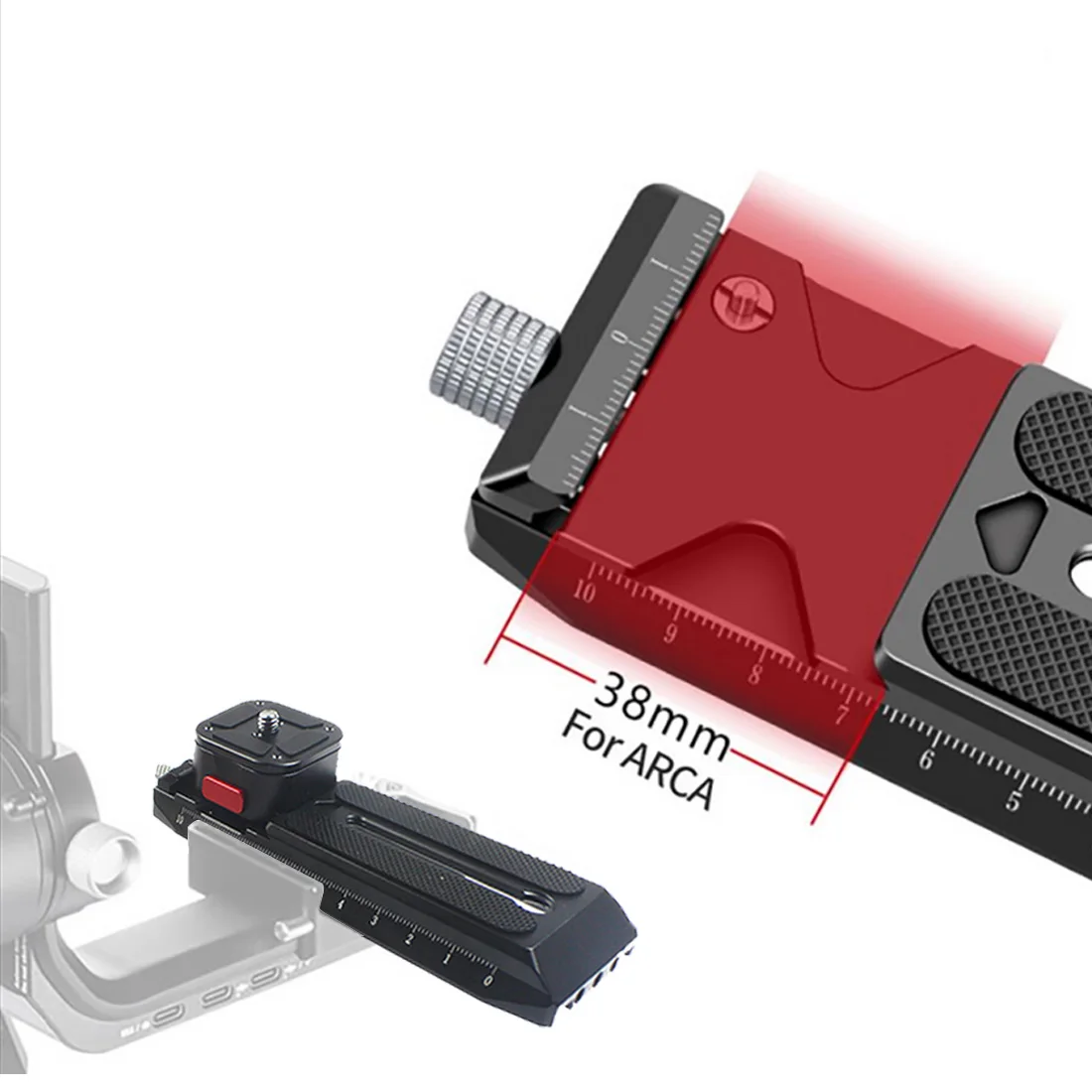 Quick Release Mount Handle Grip for Ronin SC S Gimbal Monitor Bracket 1/4'' Exte