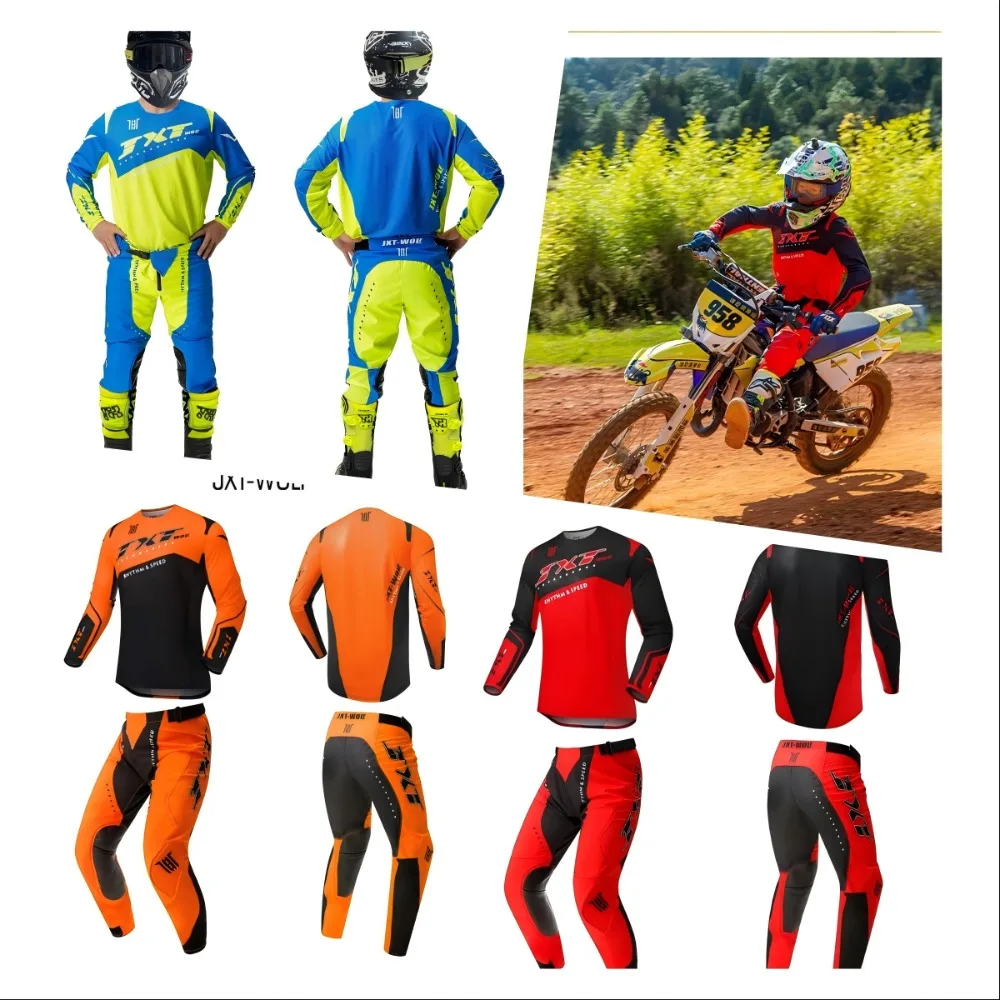 New Motocross Gear Set Dirt Bike MX Kit Off Road Race Wear ATV Combo Moto Suit f&uuml;r Kinder Boys Girls