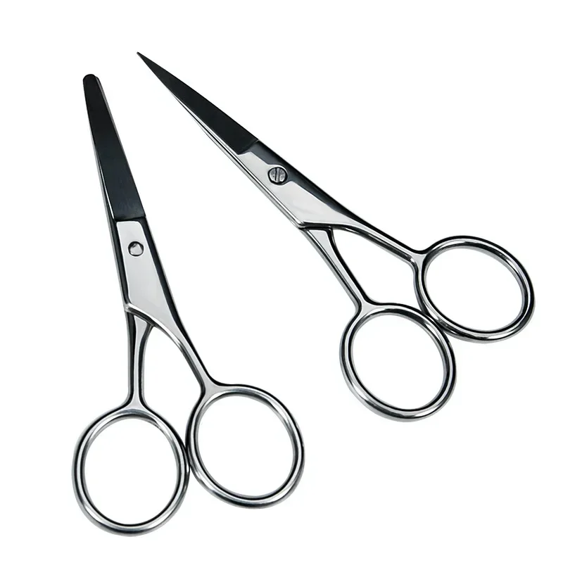Stainless Steel Round Head Nose Hair Scissors Makeup Eyebrows Small Scissors Beard Scissors Beauty Tools Makeup Tools 가위 5