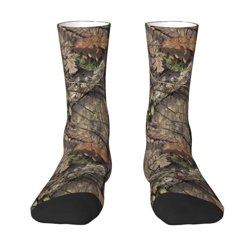 

Kawaii Printed Hunting Camo Camouflage Pattern Socks for Men Women Stretch Summer Autumn Winter Leaves Woods Season Crew Socks