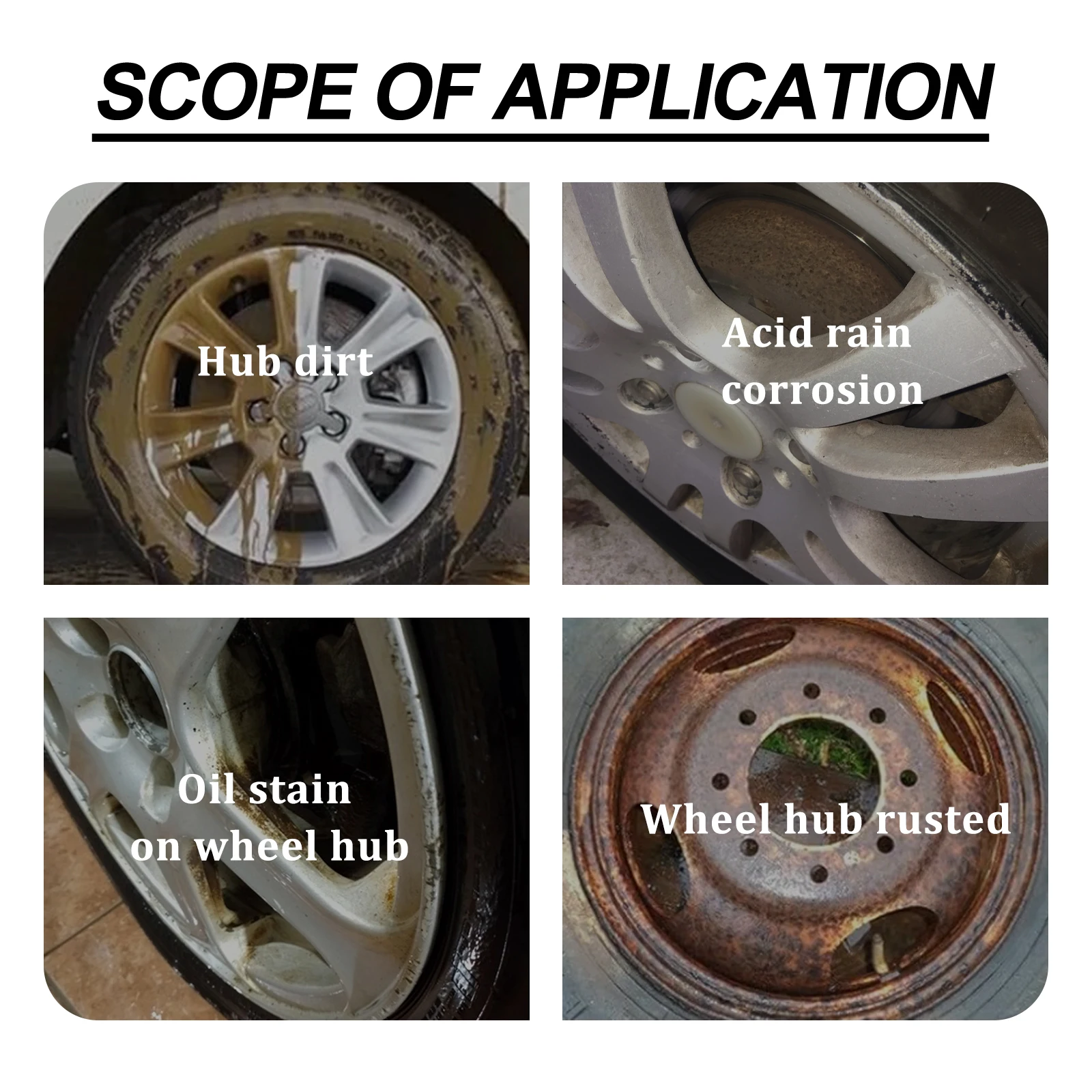 Rim Cleaner For Car Liquid Cleaner Spray Mild For Wheel 120ml Powerful Wheel Repair Remover Supplies Alloy Chrome
