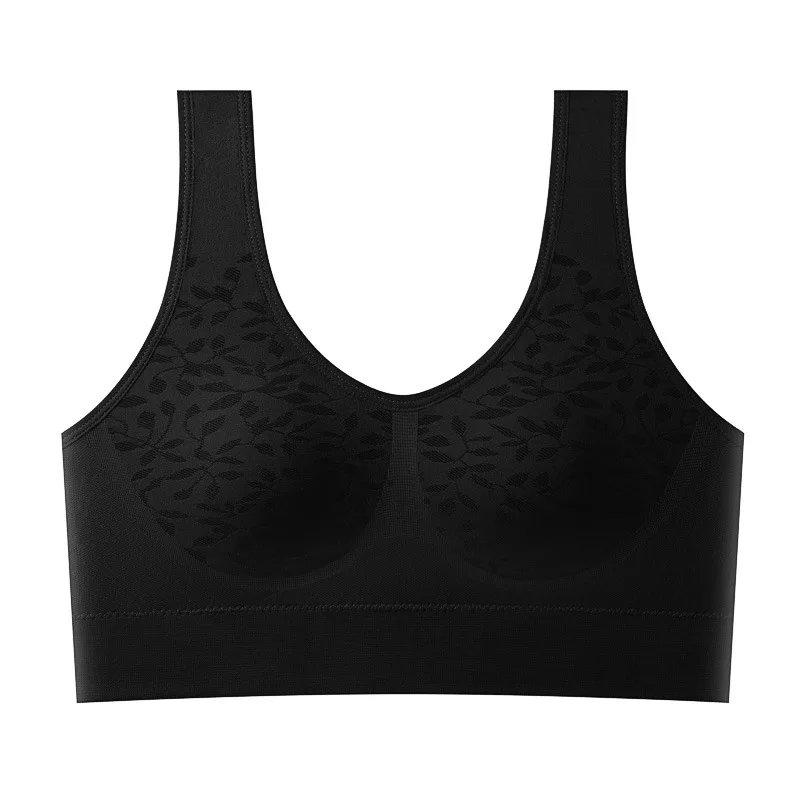 Seamless Sports Bra Large Size Comfortable Gathered Women's Underwear Anti-Glare Side Fatigue Reduction Nylon Fabric Backless...