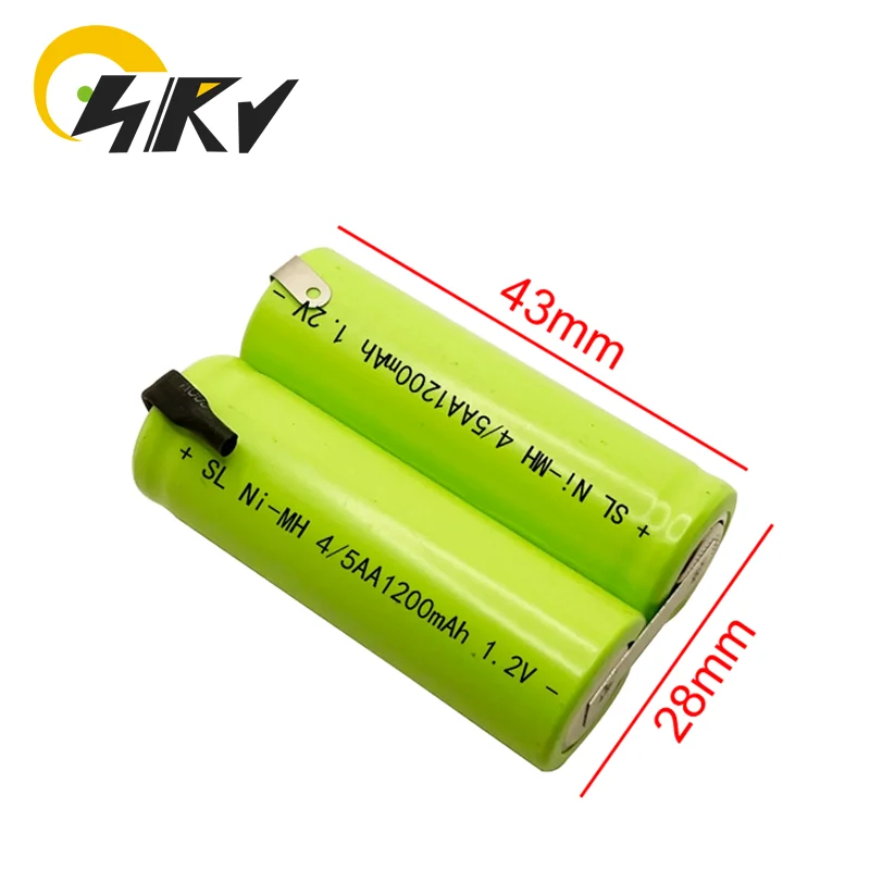 4/5AA 2.4V 1200mAh Rechargeable Ni-MH Battery For Shaver and Clipper