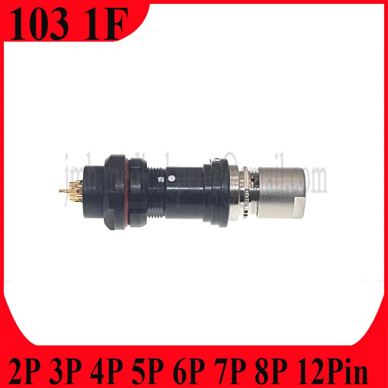 Conector de clavija de posicionamiento de media luna, enchufe redondo autoblocante, Compatible con Fisher 103 M14 1F 2 3 4 5 7 8 pines