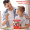 TEMI Toy Saving Bank. Electronic, Password-Protected. Auto-Scroll For Paper Money. Ldeal Gift For Kids 3+ (Red). 5