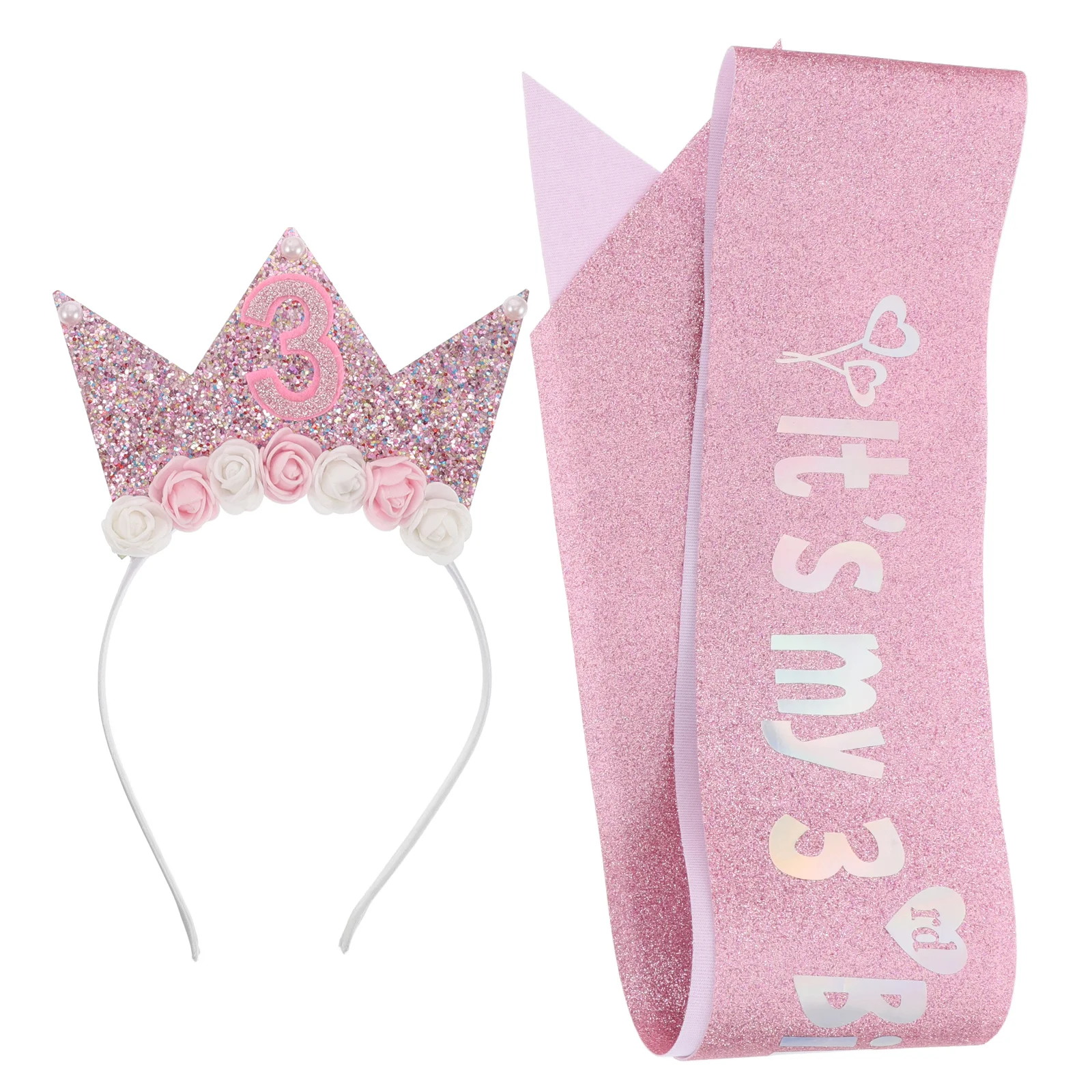Girls Birthday 3rd Hair Decoration Hair Festive Accessories Party Celebration Crown Supply Infant Decoration