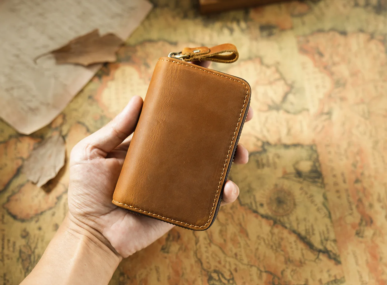 Zipper Key Holder Wallet Car Key Protector Bag Credit Card Case Multifunction Money Wallet Coin Purse