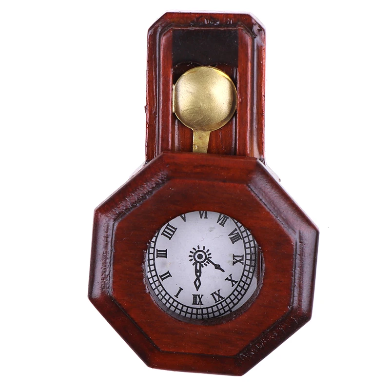 HOMSFOU Miniature Grandfather Clock - Antique Pendulum Wall Clock Model For Dollhouse Decor, Brown - View #10