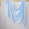 Hijab Ramadan en Rayonne, Coton et Modal, avec bordure en dentelle, Turban respirant, Châle uni en coton, Foulard pour femmes