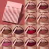 12Pcs/box Matte Lip Liner Pen Set Soft Red Contour Tint Lip Crayon Waterproof Non-stick Cup Lipliner Matte Lipstick Pencil Kit 2