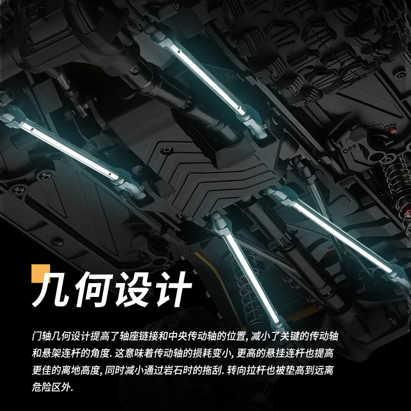 Wltoys 104026 Remote Control Car 1:10 Electric Four-Wheel Drive Climbing Car Suspended Off-Road Toy Led Lights Racing Toy 5