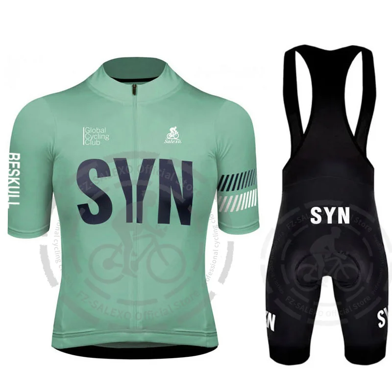 Cycling Jersey Set New SYN Team Cycling Jersey Set Men Summer Cycling Clothing Road Bike Shirts Suit Bicycle Tops MTB Maillot Ropa Ciclismo