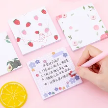 

Small Flower Notepad Girl Heart Sticky Notes Students' Supplies Sticky Message Sticker