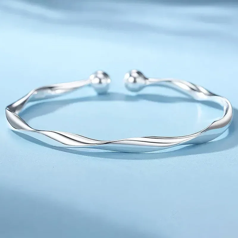 

Fashion New 999Silvering Personality Bracelet Jewelry High Profile Personalized Simple Lucky Gift for Girl