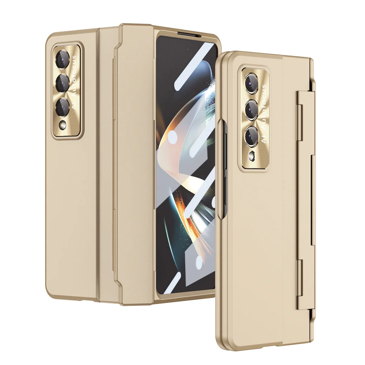 

Чехол для Samsung Galaxy Z Fold 4 с шарнирной защитой и передней защитой экрана, прочный стильный полноразмерный защитный чехол