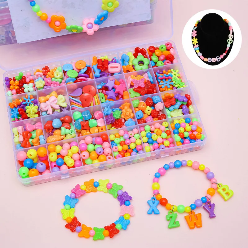 Girls DIY Bead Set Jewelry Making Kit for Kids Girl Christmas Gift Pearl  Beads for Bracelets Rings Necklaces Creativity Kits - AliExpress