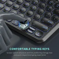 RGB Blacklit Bluetooth Wireless Keyboard and Mouse Combo for Mac OS iPad iPad Air iPad Pro Tablet Android Mobile Phone Laptop PC - Image 4