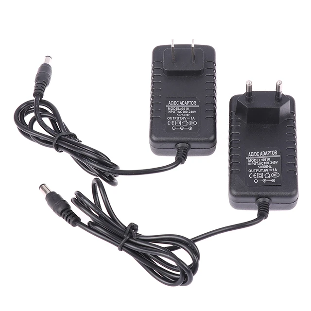 6V 1A AC/DC Power Supply 240V US Mains Adapter Plug Charger for