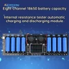 8 CH 18650 Lithium Battery Capacity Tester MAh Capacity Division Internal Resistance Measuring Module 18650 Battery Tester 2