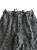 Men's Grey Tapered Pants Sashiko Japanses Style Casual Trousers 4