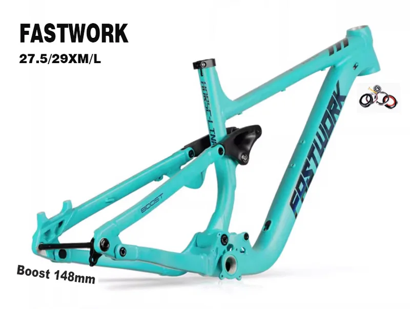 fastwork Mサイズのフレーム　MTB フルサス用　中華フレーム Fastwork-Bicycle Soft Tail Frame, Mountain 4 Links, Full