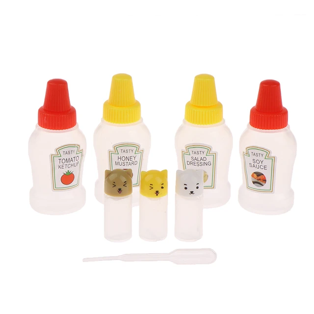 Mini Portable Ketchup Bottle Cute Seasoning Sauce Bottle Salad Dressing  Container For Kids Child Bento Lunch Box Kitchen Access - AliExpress