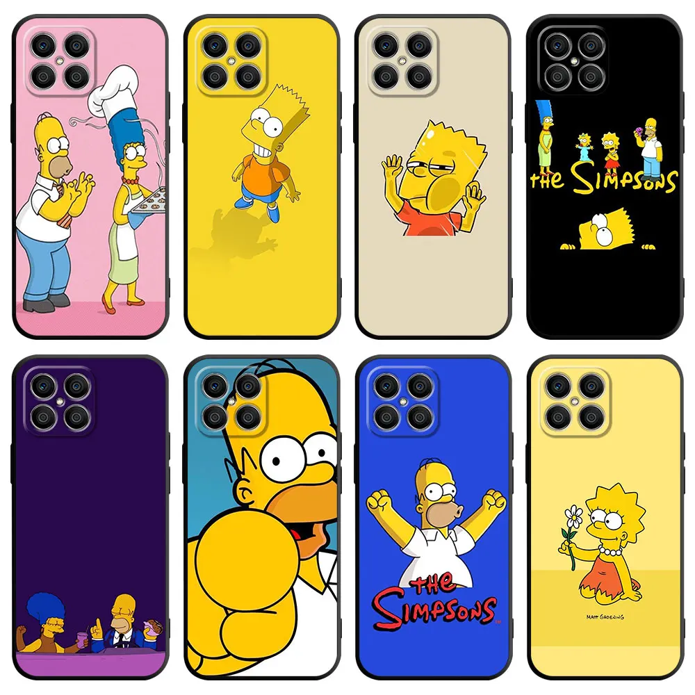 Custodia Per Huawei Honor X8 5G X8A 4G X9A 90 Lite X7 70 P30 Pro P40 P Smart Z P20 Cover Per Telefono Black Soft Shell The Simpson Boys