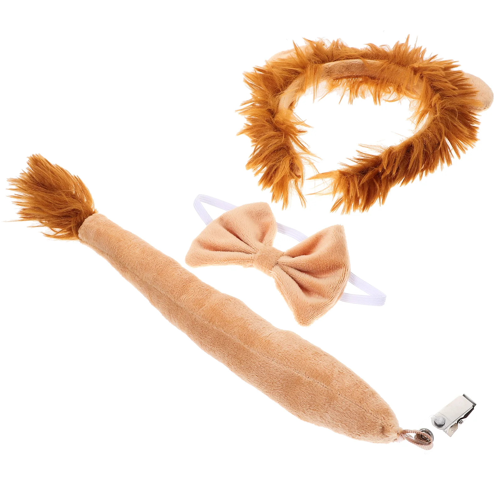 

Lion Ears Headband Lion Cosplay Bowtie and Tail Halloween Party Costume Props