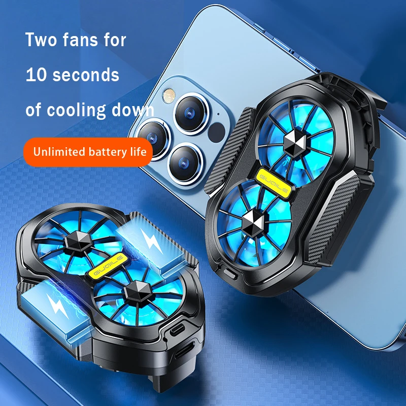 2025 FS01 Dual-Fan Mobile Phone Cooler Cools Down 10 Seconds + Wireless Battery Life Relieves Heat Phone