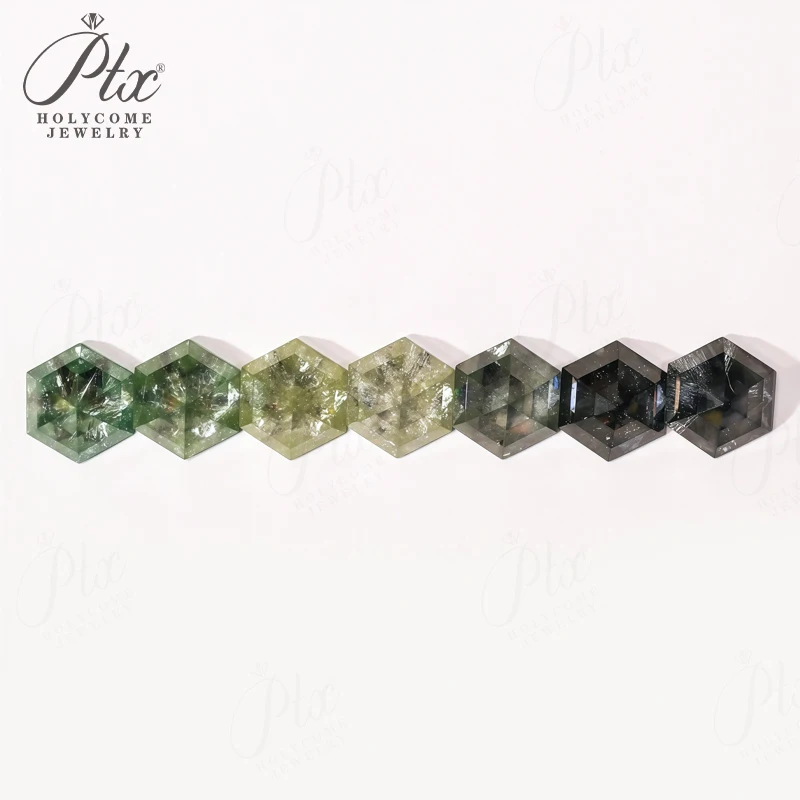 Sechseckiger Kite-Cut Moissanit-Ring in Salz-und-Pfeffer-Optik, Einzigartiger Exklusiver Vintage-Stil für Verlobung und Hochzeit mit Sense & DIY-Option