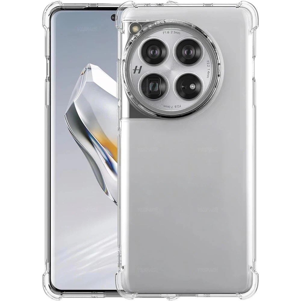 Transparent Shockproof Airbag Phone Case - Soft Silicone TPU Cover with Enhanced Corner Protection