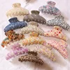 New Creative Design 10CM Geometric Hair Clip Simple French Temperament Floral Acetate Shark Clip Hair Accessories