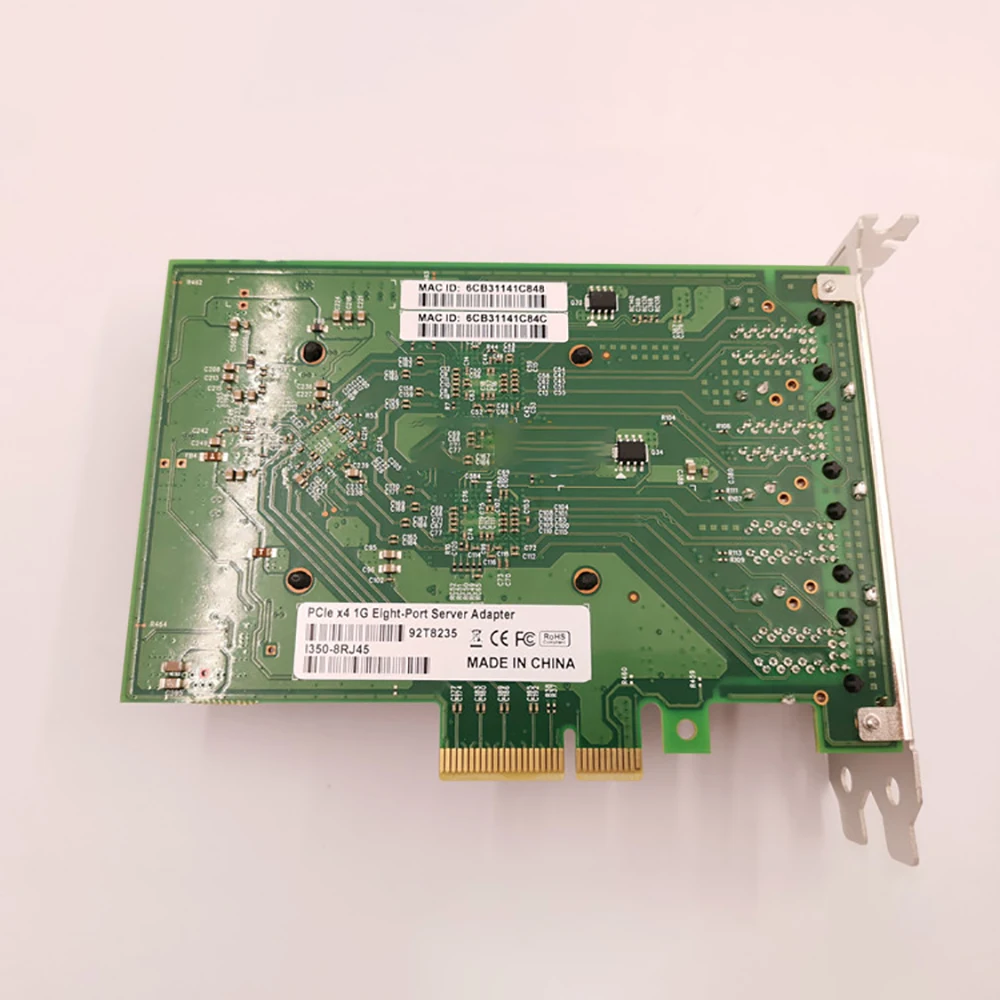 For Intel I350 Chip PCIE X4 8RJ45 8 Port Gigabit Ethernet Network Card