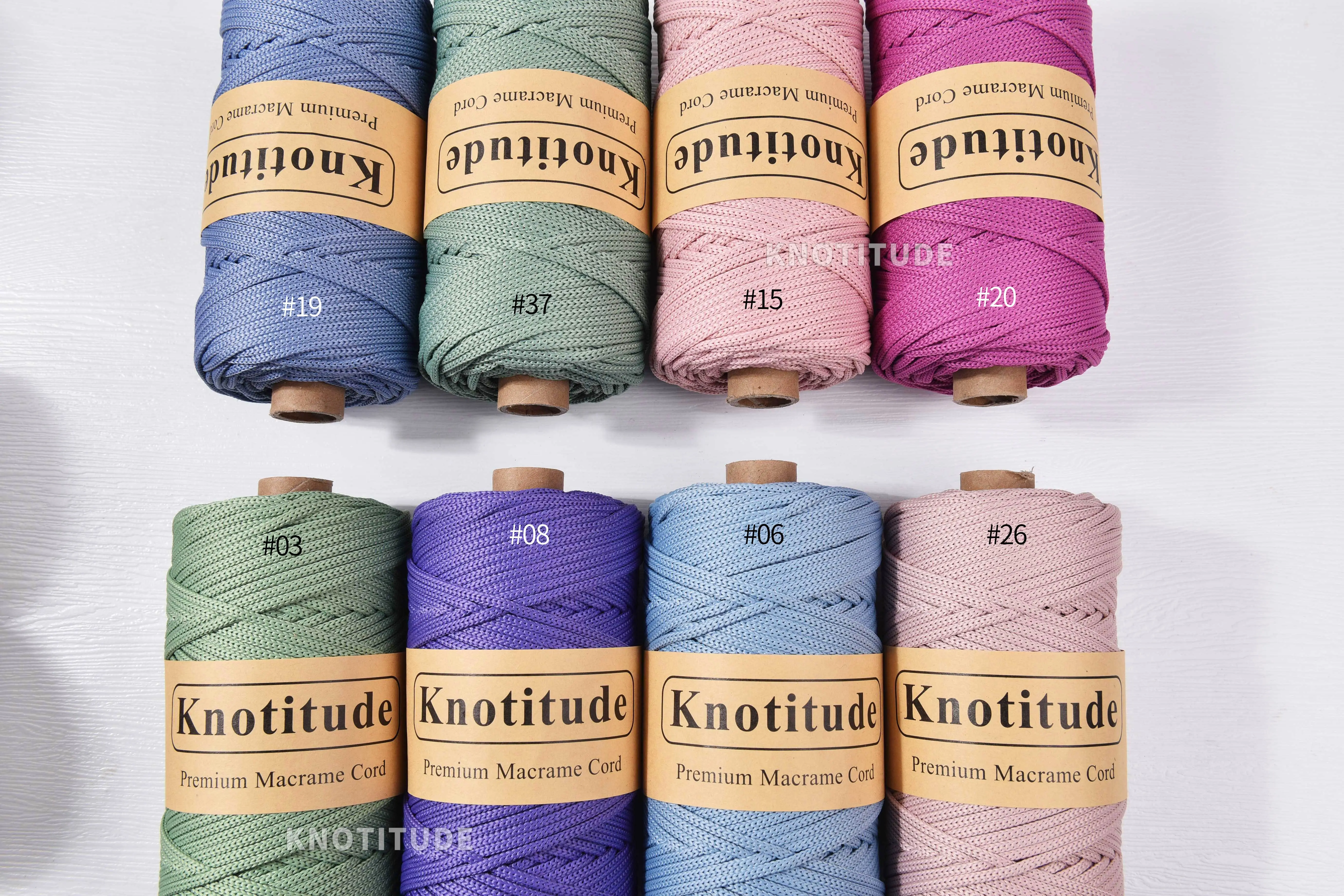KNOTITUDE 4mm polyester knitting yarn macrame cord 300g