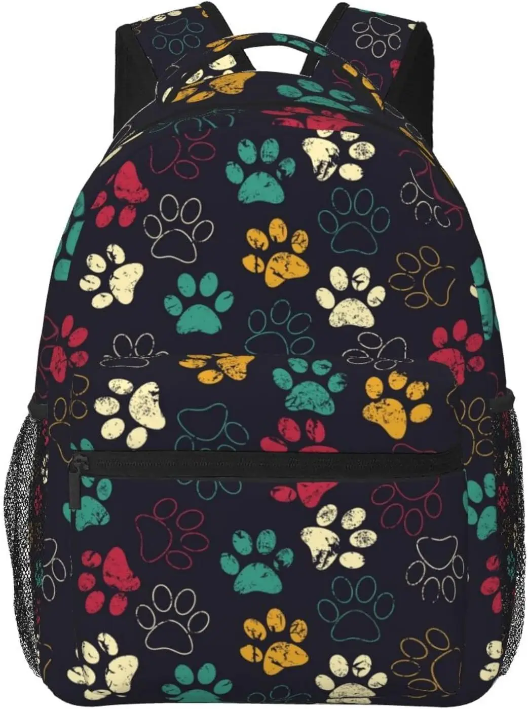

Cute Dog Paw Prints Pattern Backpacks Cute Laptop Bookbag Computer Bag Hiking Travel Daypack for Women Men