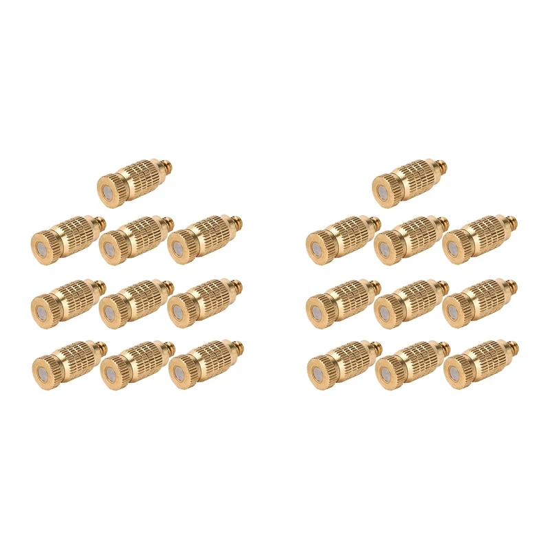 

LJL-20 Pcs High Pressure Spray Misting Nozzle Atomizing Nozzle For Landscaping Cooling 0.006Inch Orifice Standard 3/16 UNC