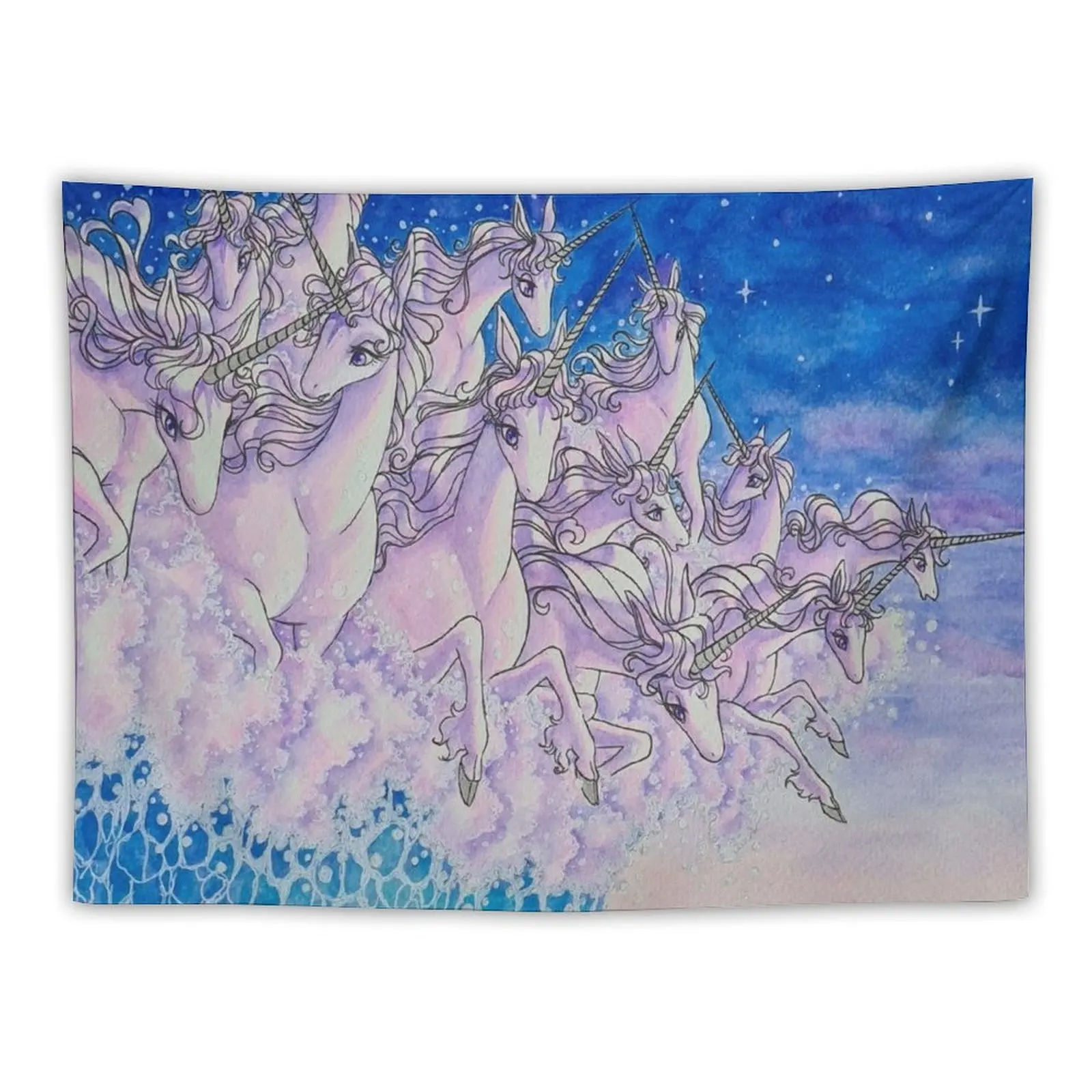 

Unicorns in the sea part two Tapestry Room Decor Funny Tapestry