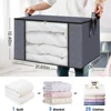 60L Quilt Clothes Organizer, 1-6PCS Clothes Storage Bags, Non-woven Zipper Organizer, Storage Containers for Quilt Clothes Duvet 2