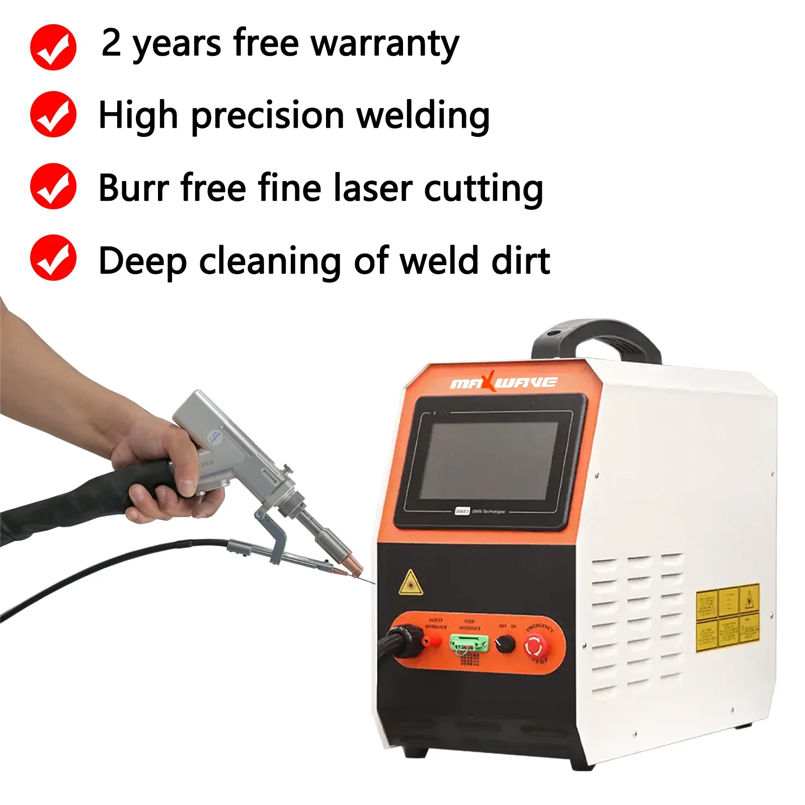 Laser for Carbon Stainless Steel Metal Soldering Repairing Portable Handheld Metal Hand-held 1500W Laser Welding Machine 1070nm 6