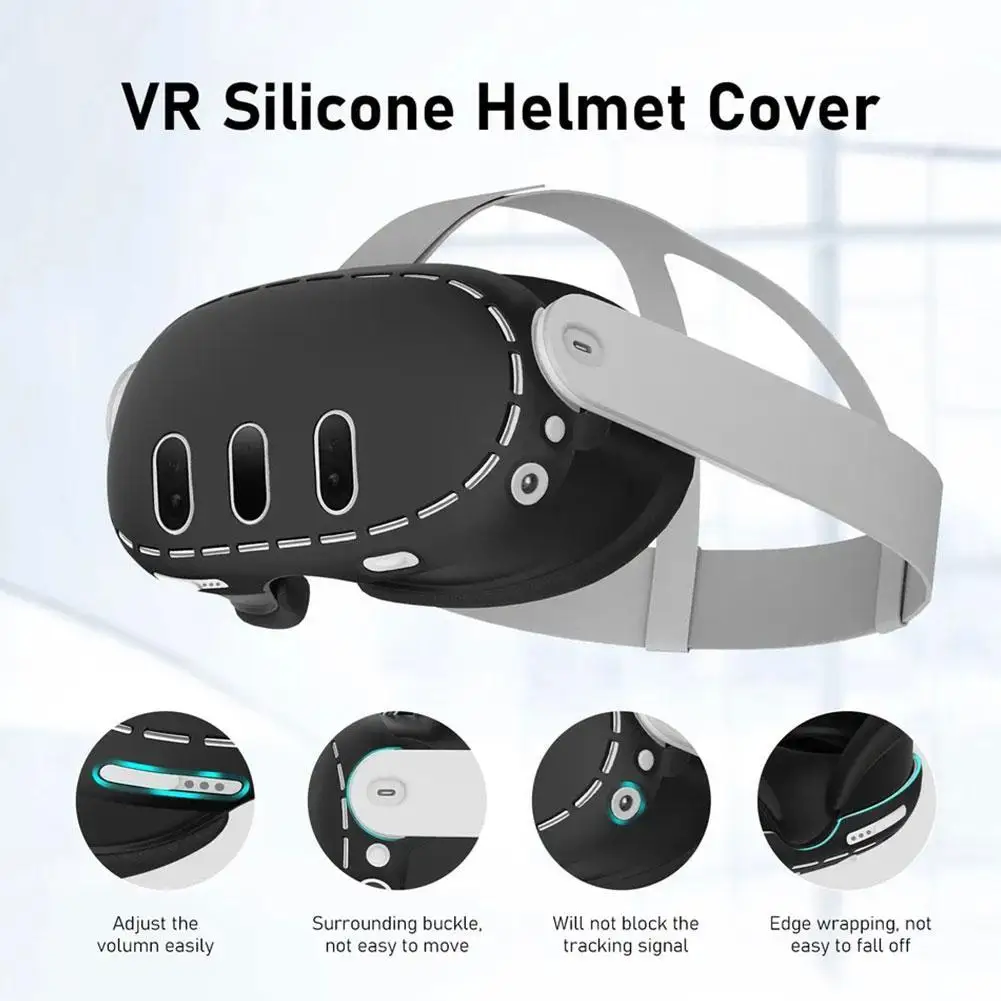 

For Meta Quest 3 VR Host Silicone Cover Face Cover VR Helmet Headset Anti-scratch Protection Case For Quest3 Accessories