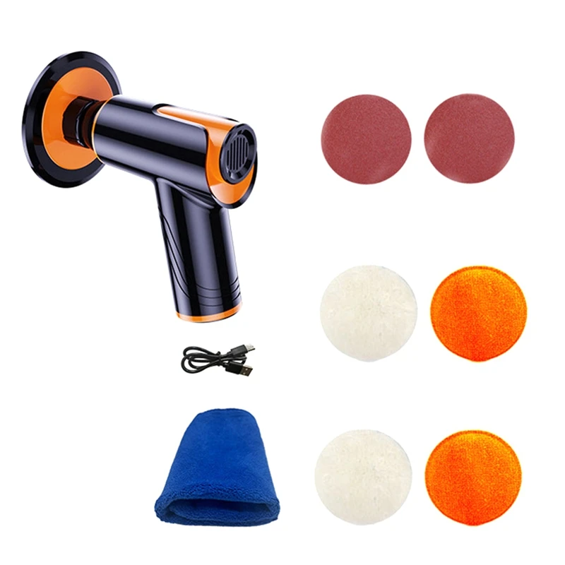 AT19-100W Car Wax Polisher Polishing Machine Mini Wireless Portable ing Machine USB Rechargeable Polisher