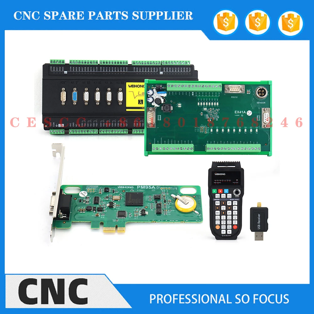 

PM95A + Lambda 21L FireRay Weihong Fiber Laser Controller with wireless handwheel for aircraft high power cutting