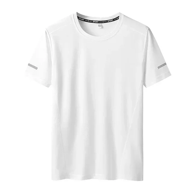 Camiseta de secado rápido para hombre, camisa de manga corta con cuello redondo, talla grande 5XL/6XL - Imagen 6