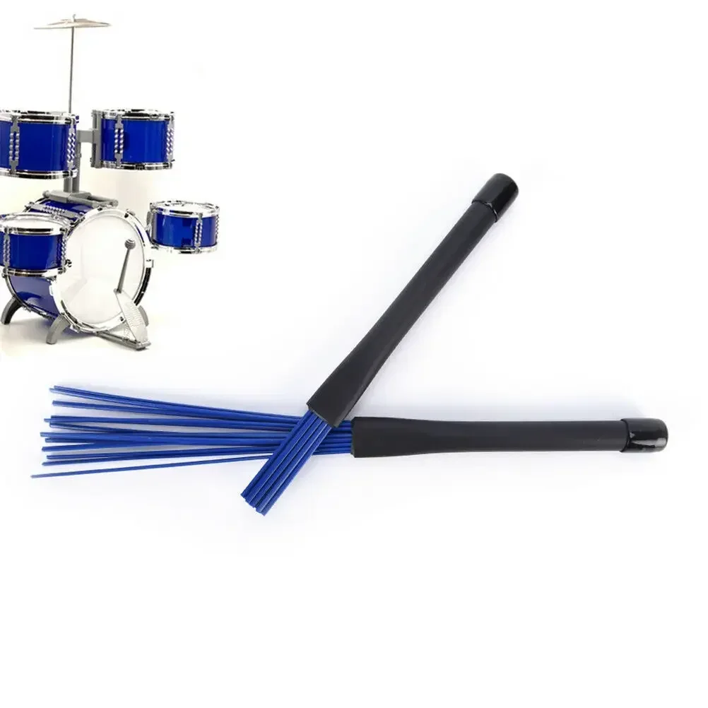 Retractable Rubber Handles Jazz Drum Brushes Sticks Nylon 1 Pair drum sticks drum percussion accessories drum accessories