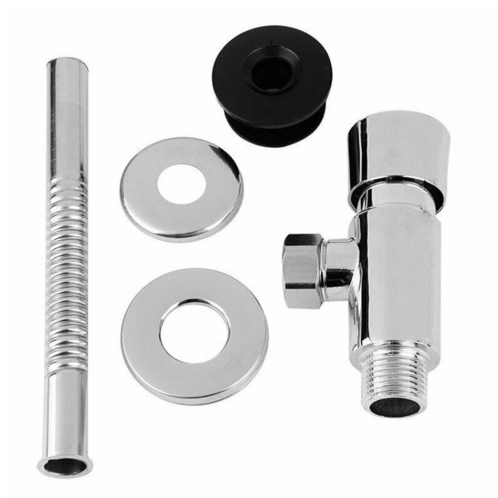 Toilet Flush Valve Urinal Pressure Flush Toilet Urinal Exposed 1/2 Inch Alloy Valve Accessories DN15/20mm Silver toilet flush valve