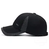 New Warm Mens Winter Wool Baseball Cap Ear Flaps Brand Snapback Hats Thicken Cotton Fitted Cap Gorra Hombre Trucker Cap 4